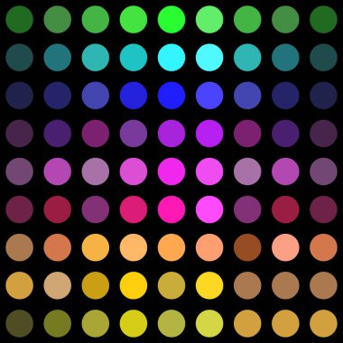 Gökkuşağı nokta dairesi kusursuz desen. Soyut renkli arkaplan tasarımı