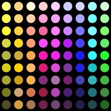 Gökkuşağı nokta dairesi kusursuz desen. Soyut renkli arkaplan tasarımı