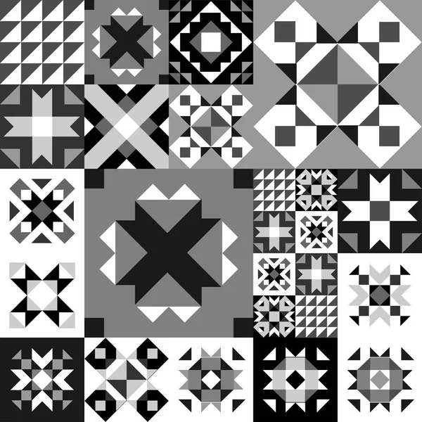 Modèle Géométrique Sans Couture Ornement Ethnique Sur Tapis Style Aztèque — Image vectorielle