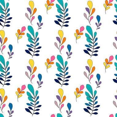 Çiçekli ve bitkili doku. Çiçek süsü. Orijinal çiçek deseni.