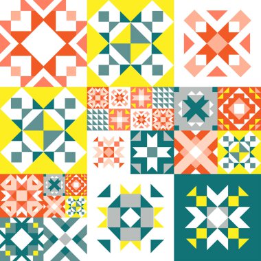 Kusursuz geometrik desen. Halıdaki etnik süs. Aztek tarzı. Kabile etnik vektör dokusu. Kumaş üzerine nakış. Kızılderili, Meksikalı, halk düzeni. Yorgan, yama, jakuzi