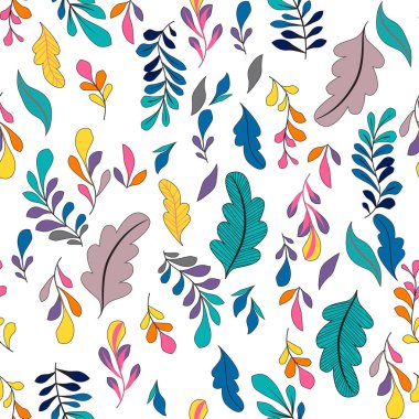 Çiçekli ve bitkili doku. Çiçek süsü. Orijinal çiçek deseni.