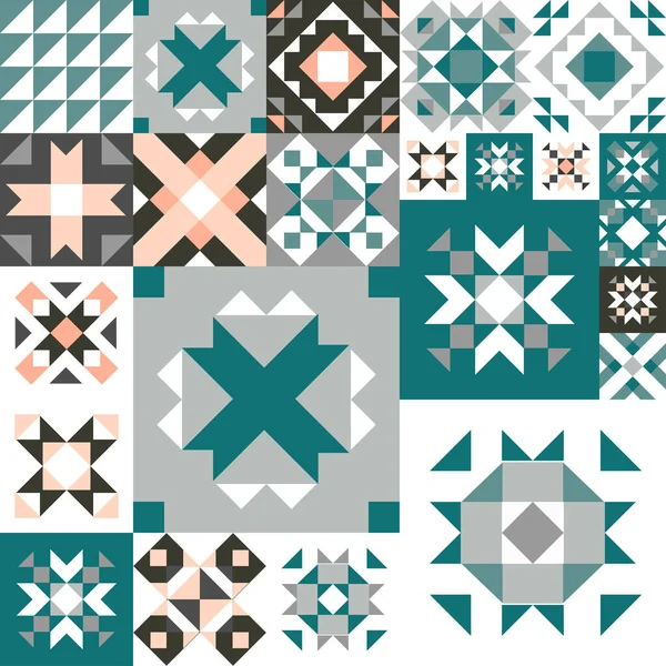 Seamless Geometric Pattern Ethnic Ornament Carpet Aztec Style Tribal Ethnic — Stock Vector