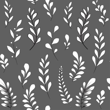 Çiçekli ve bitkili doku. Çiçek süsü. Orijinal çiçek deseni.