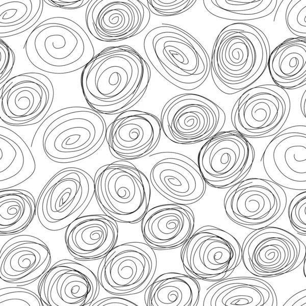 Sömlöst Mönster Handritade Klotvågor Kan Användas För Textil Tapeter Tryck — Stock vektor