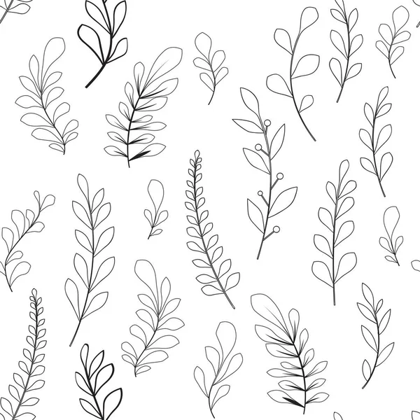 Текстура Квітами Рослинами Квітковий Орнамент Оригінальний Візерунок Квітів — стоковий вектор