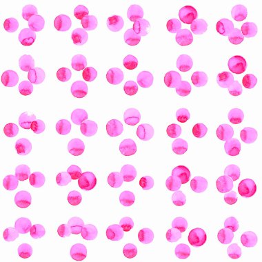 Renkli suluboya, pürüzsüz desen. Soyut vektör kusursuz desen. Suluboya pembe benekli. Beyaz arkaplanda parlak sıçramalar izole edildi.