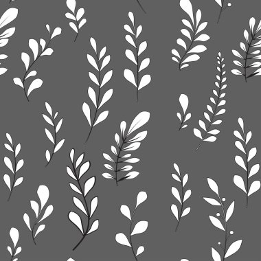 Çiçekli ve bitkili doku. Çiçek süsü. Orijinal çiçek deseni.