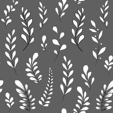 Çiçekli ve bitkili doku. Çiçek süsü. Orijinal çiçek deseni.