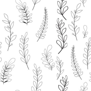 Çiçekli ve bitkili doku. Çiçek süsü. Orijinal çiçek deseni.