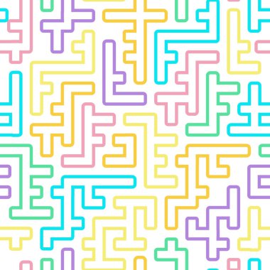 Soyut geometrik desenli labirent, çapraz çizgiler ve çizgiler. İşlem sanatı kusursuz arkaplan. 