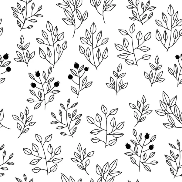 Textuur Met Bloemen Planten Bloemenversiering Oorspronkelijke Bloemen Patroon — Stockvector