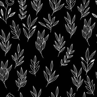 Çiçekli ve bitkili doku. Çiçek süsü. Orijinal çiçek deseni.