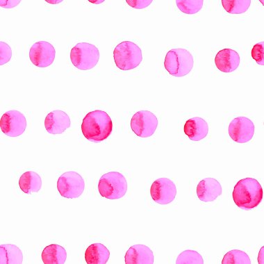 Renkli suluboya, pürüzsüz desen. Soyut vektör kusursuz desen. Suluboya pembe benekli. Beyaz arkaplanda parlak sıçramalar izole edildi.