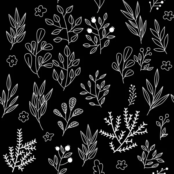 Textúra Virágokkal Növényekkel Virágdísz Eredeti Virágminta — Stock Vector