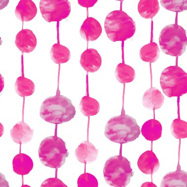 Pembe elle çizilmiş fırça darbeleriyle kusursuz vektör deseni