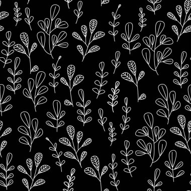 Çiçekli ve bitkili doku. Çiçek süsü. Orijinal çiçek deseni.