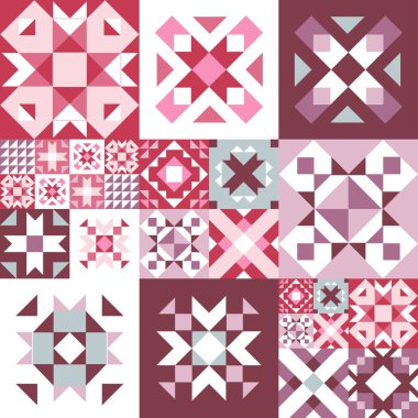 Kusursuz geometrik desen. Halıdaki etnik süs. Aztek tarzı. Kabile etnik vektör dokusu. Kumaş üzerine nakış. Kızılderili, Meksikalı, halk düzeni. Yorgan, yama, jakuzi