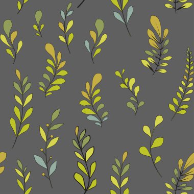 Çiçekli ve bitkili doku. Çiçek süsü. Orijinal çiçek deseni.