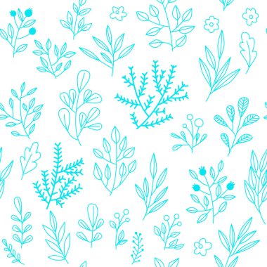 Çiçekli ve bitkili doku. Çiçek süsü. Orijinal çiçek deseni.