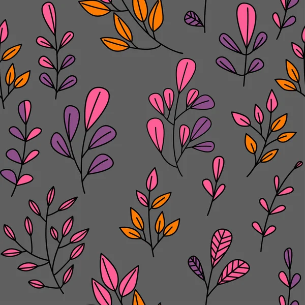 Textura Con Flores Plantas Adorno Floral Patrón Vector Flores Originales — Vector de stock