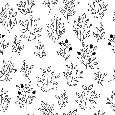 Çiçekli ve bitkili doku. Çiçek süsü. Orijinal çiçek deseni.