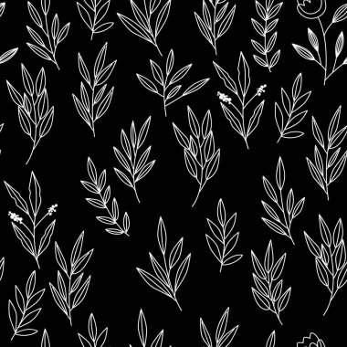 Çiçekli ve bitkili doku. Çiçek süsü. Orijinal çiçek deseni.