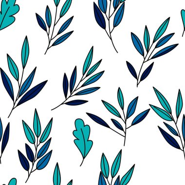 Çiçekli ve bitkili doku. Çiçek süsü. Orijinal çiçek vektör deseni.