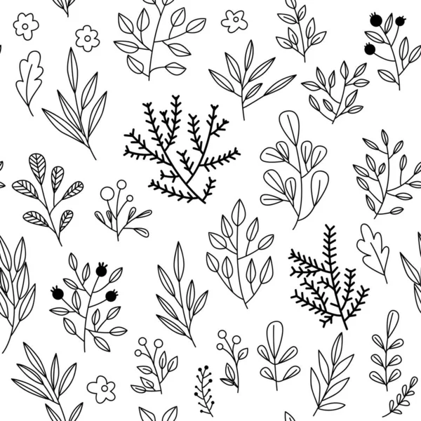 Textúra Virágokkal Növényekkel Virágdísz Eredeti Virágminta — Stock Vector