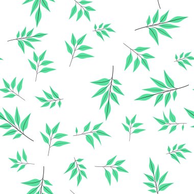 Çiçekli ve bitkili doku. Çiçek süsü. Orijinal çiçek deseni.