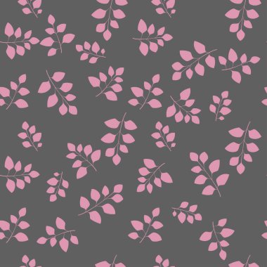 Çiçekli ve bitkili doku. Çiçek süsü. Orijinal çiçek vektör deseni.