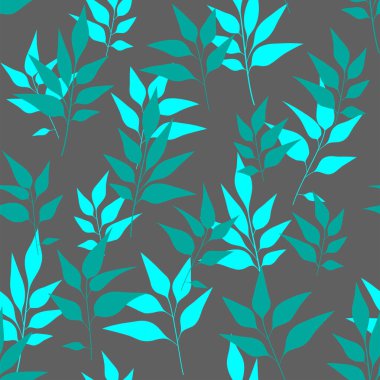 Çiçekli ve bitkili doku. Çiçek süsü. Orijinal çiçek vektör deseni.