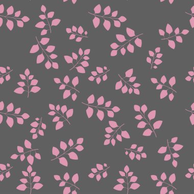 Çiçekli ve bitkili doku. Çiçek süsü. Orijinal çiçek vektör deseni.