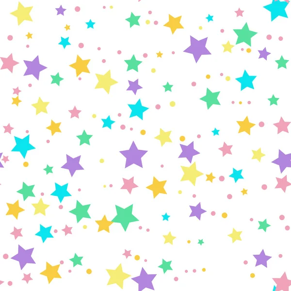 Altın yıldızlı güzel bir arka plan. Kusursuz bir tatil düzeni. Noel yıldızı. Hediye ambalaj kağıdı, kumaş, kıyafet, tekstil, yüzey dokuları, albüm. Vektör illüstrasyonu.