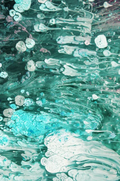 Petri Art Modern Technique Painting Created Adding Alcoholic Ink Epoxy — Stock Photo, Image