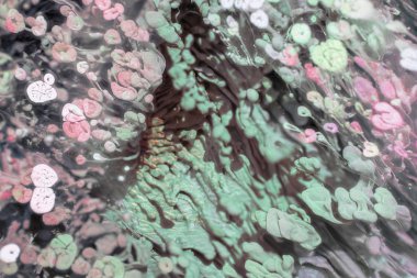 Petri sanatı - resimde modern bir teknik, epoksiye alkollü mürekkep ekleyerek yaratılır. Artistik parlak sıçrama. Sıvı sanat eseri. Mor mermer doku. Soyut sanat geçmişi. Çok renkli parlak bir doku. Sofistike illüstrasyon.