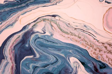 Akrilik, boya, soyut. Tabloya yakın çekim. Renkli soyut resim arkaplanı. Yüksek desenli yağlı boya. Yüksek kalite detaylar. Mermer. Mermer dokusu. Boya sıçraması. Renkli sıvı.