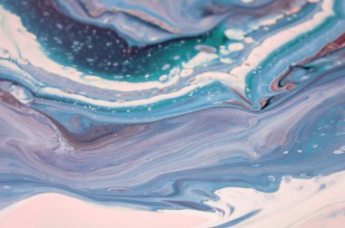 Akrilik, boya, soyut. Tabloya yakın çekim. Renkli soyut resim arkaplanı. Yüksek desenli yağlı boya. Yüksek kalite detaylar. Mermer. Mermer dokusu. Boya sıçraması. Renkli sıvı.
