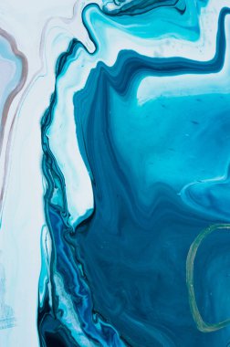 Akrilik, boya, soyut. Tabloya yakın çekim. Renkli soyut resim arkaplanı. Yüksek desenli yağlı boya. Yüksek kalite detaylar. Mermer. Mermer dokusu. Boya sıçraması. Renkli sıvı.