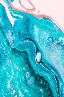 Akrilik, boya, soyut. Tabloya yakın çekim. Renkli soyut resim arkaplanı. Yüksek desenli yağlı boya. Yüksek kalite detaylar. Mermer. Mermer dokusu. Boya sıçraması. Renkli sıvı.