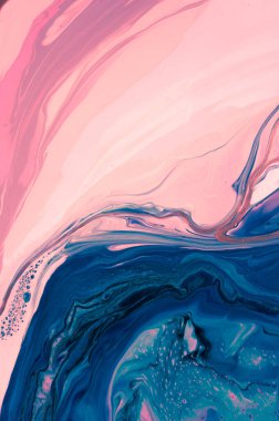 Akrilik, boya, soyut. Tabloya yakın çekim. Renkli soyut resim arkaplanı. Yüksek desenli yağlı boya. Yüksek kalite detaylar. Mermer. Mermer dokusu. Boya sıçraması. Renkli sıvı.