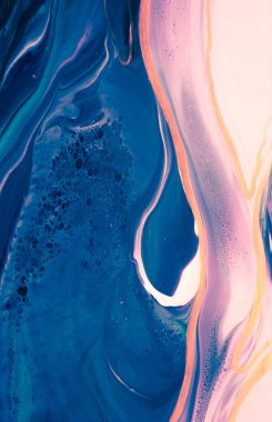 Akrilik, boya, soyut. Tabloya yakın çekim. Renkli soyut resim arkaplanı. Yüksek desenli yağlı boya. Yüksek kalite detaylar. Mermer. Mermer dokusu. Boya sıçraması. Renkli sıvı.