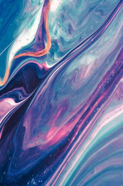 Akrilik, boya, soyut. Tabloya yakın çekim. Renkli soyut resim arkaplanı. Yüksek desenli yağlı boya. Yüksek kalite detaylar. Mermer. Mermer dokusu. Boya sıçraması. Renkli sıvı.