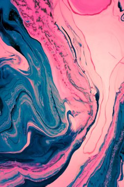 Akrilik, boya, soyut. Tabloya yakın çekim. Renkli soyut resim arkaplanı. Yüksek desenli yağlı boya. Yüksek kalite detaylar. Mermer. Mermer dokusu. Boya sıçraması. Renkli sıvı.