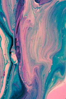 Akrilik, boya, soyut. Tabloya yakın çekim. Renkli soyut resim arkaplanı. Yüksek desenli yağlı boya. Yüksek kalite detaylar. Mermer. Mermer dokusu. Boya sıçraması. Renkli sıvı.