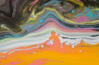 Mermer. Mermer dokusu. Boya sıçraması. Renkli sıvı. Soyut renkli arkaplan. Raster illüstrasyonu. Renkli soyut resim arkaplanı. Yüksek desenli yağlı boya. Yüksek kaliteli detaylar.