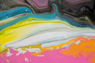 Mermer. Mermer dokusu. Boya sıçraması. Renkli sıvı. Soyut renkli arkaplan. Raster illüstrasyonu. Renkli soyut resim arkaplanı. Yüksek desenli yağlı boya. Yüksek kaliteli detaylar.