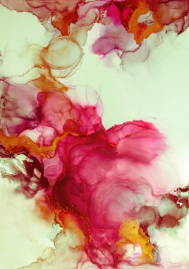 Mermer. Mermer dokusu. Boya sıçraması. Renkli sıvı. Soyut renkli arkaplan. Raster illüstrasyonu. Renkli soyut resim arkaplanı. Yüksek desenli yağlı boya. Yüksek kaliteli detaylar.