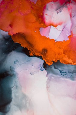 Mermer. Mermer dokusu. Boya sıçraması. Renkli sıvı. Soyut renkli arkaplan. Raster illüstrasyonu. Renkli soyut resim arkaplanı. Yüksek desenli yağlı boya. Yüksek kaliteli detaylar.