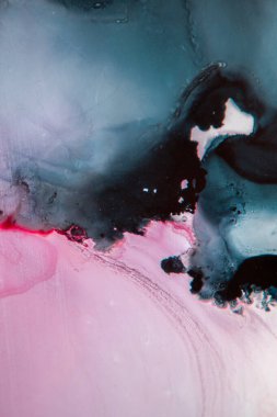 Mermer. Mermer dokusu. Boya sıçraması. Renkli sıvı. Soyut renkli arkaplan. Raster illüstrasyonu. Renkli soyut resim arkaplanı. Yüksek desenli yağlı boya. Yüksek kaliteli detaylar.